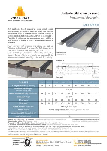 Junta de dilatación de suelo - JDH 5.18