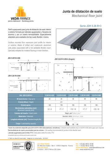 Junta de dilatación de suelo - JDH 5.26 R+3