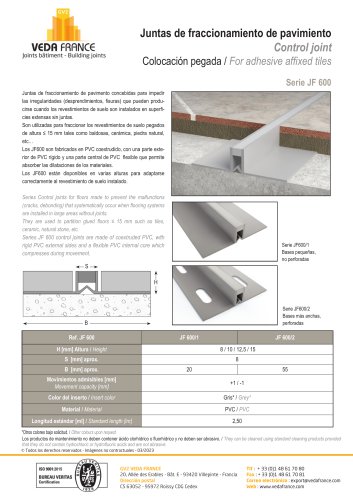 Junta de fraccionamiento - JF 600