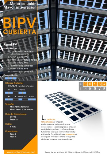 BIPV-Cubiertas Solares Fotovoltaicas