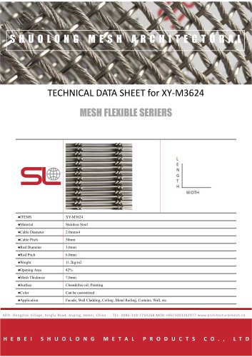 stainless steel metal mesh XY-M3624