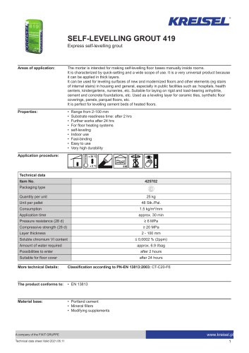 SELF-LEVELLING GROUT 419