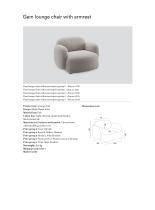 Gem lounge chair  w armrest