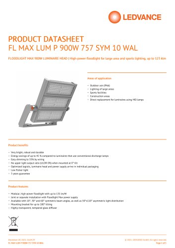 FL MAX LUM P 900W 757 SYM 10 WAL