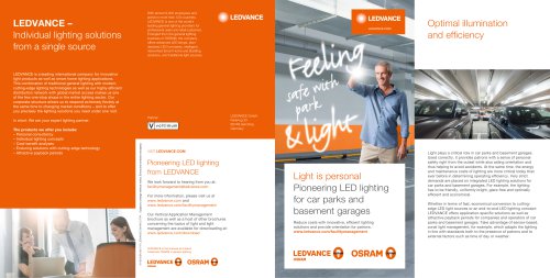 LEDVANCE – Individual lighting solutions from a single source