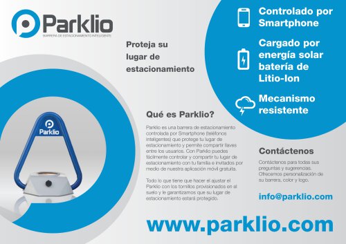 Parklio BARRERA DE ESTACIONAMIENTO INTELIGENTE