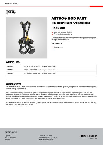 ASTRO® BOD FAST EUROPEAN VERSION