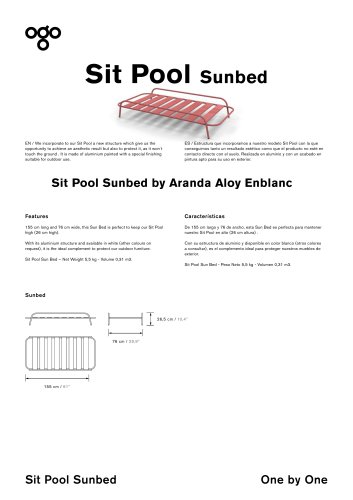 Sit Pool Sunbed Information