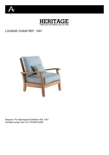 LOUNGE CHAIR REF. 1001