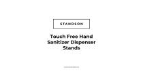 Touch-free hand sanitizer stand