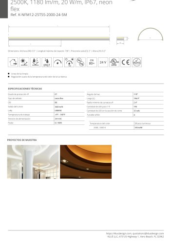 K-NFM12-25T55-2000-24-5M Cinta LED