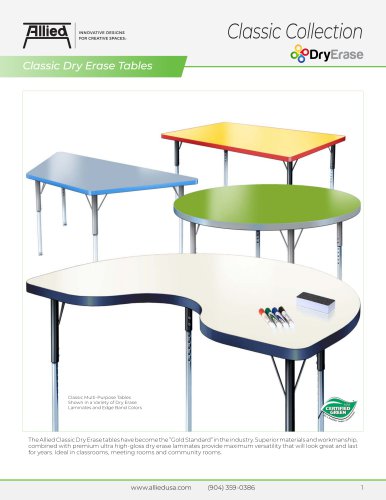 Classic Dry Erase Tables