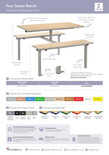 Four Seater Bench