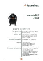 Especificaciones Técnicas kamado B10 Nano