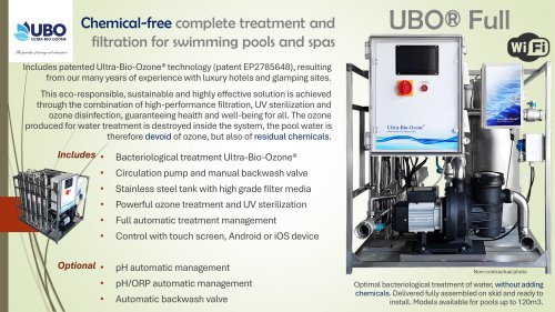 Water treatment systems catalog UBO® 2024 - UBO®systems for swimming pools with or without filtration