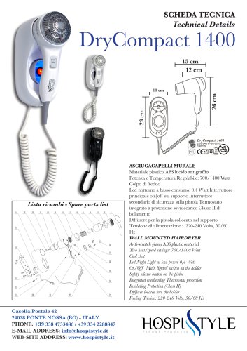 ASCIUGACAPELLI-MURALE-DRYCOMPACT-1400-SCHEDA-PDF-WALLMOUNTED-HAIRDRYER-DRYCOMPACT-1400-PDF-CARD