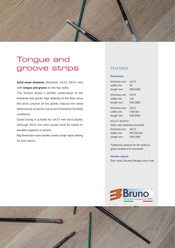 Tongue and groove strips