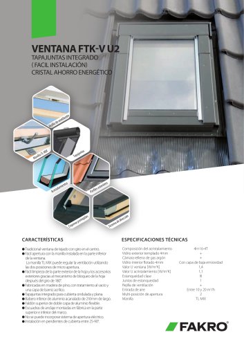 FAKRO VENTANA FTK-V U2