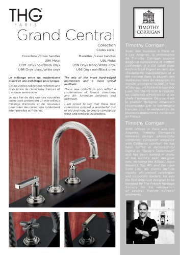 GRAND CENTRAL WITH METAL LEVER HANDLE: U9L