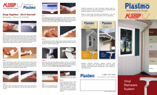 Plastmo K-Snap Vinyl Rainware Pamphlet