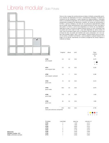 Bibliothèque modulable Giulio Polvara