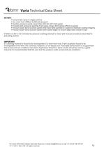 Varia Technical Data Sheet - 12