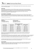 Varia Technical Data Sheet - 6