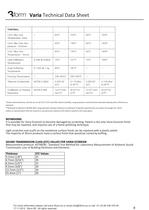 Varia Technical Data Sheet - 8