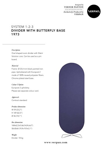 SYSTEM 1-2-3 DIVIDER WITH BUTTERFLY BASE