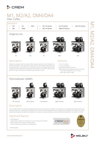 M1, M2/A2, DM4/DA4 Filter Coffee