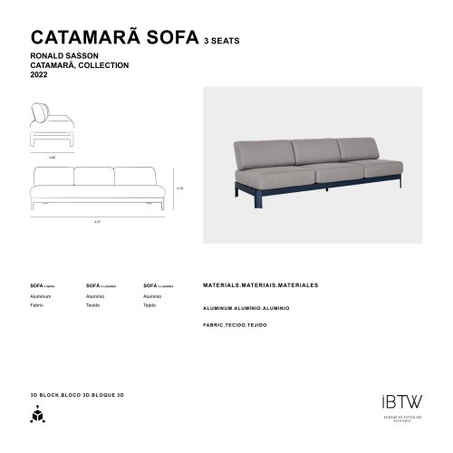 CATAMARÃ SOFA 3 SEATS