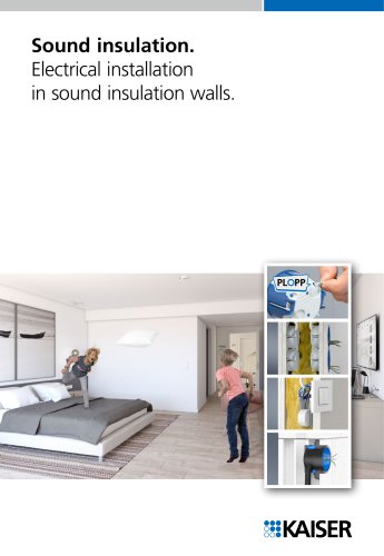 Electrical installation in sound insulation walls