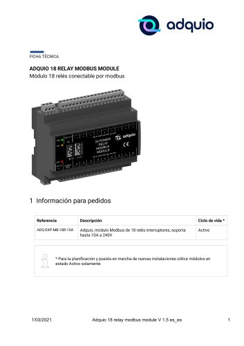 ADQUIO 18 RELAY MODBUS MODULE