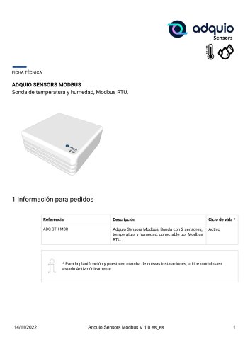 ADQUIO SENSORS MODBUS