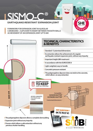 SISMO-C EARTHQUAKE-RESISTANT EXPANSION JOINT