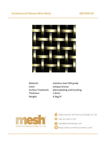 Architectural Woven Wire Mesh -QKCWM-04