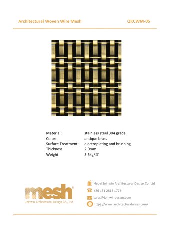 Architectural Woven Wire Mesh -QKCWM-05