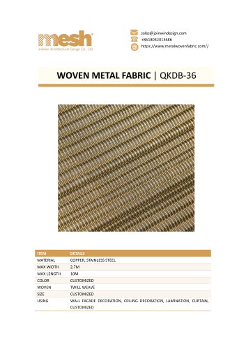 WOVEN METAL FABRIC- QKDB-36
