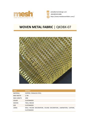 WOVEN METAL FABRIC QKDBX-07