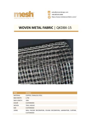 WOVEN METAL FABRIC QKDBX-15