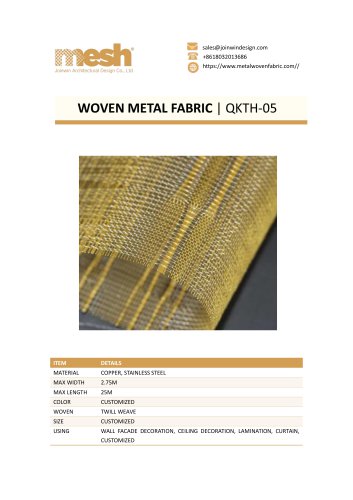 WOVEN METAL FABRIC QKTH-05