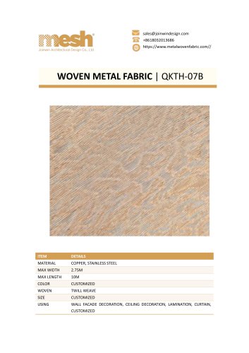WOVEN METAL FABRIC QKTH-07B