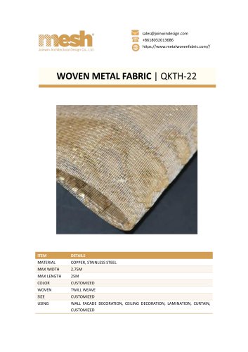 WOVEN METAL FABRIC QKTH-22