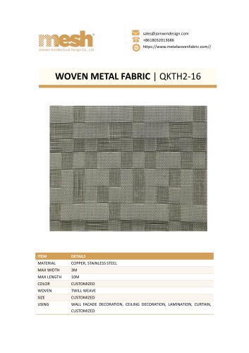 WOVEN METAL FABRIC QKTH2-16