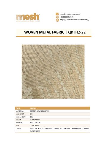 WOVEN METAL FABRIC QKTH2-22