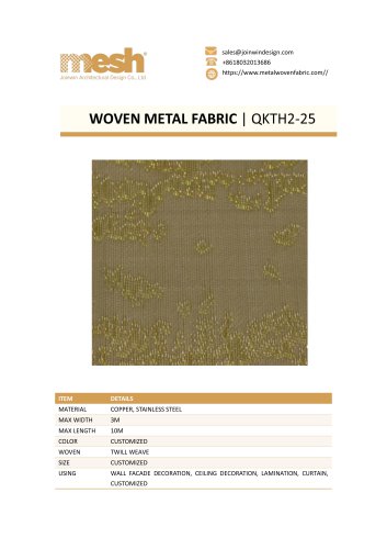 WOVEN METAL FABRIC QKTH2-25