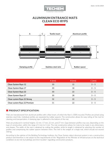 Clean Eco Ryps (textile insert with ECONYLU®)