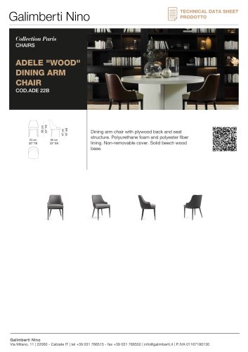 ADELE "WOOD"DINING ARMCHAIR