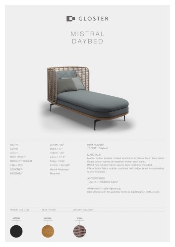 MISTRAL DAYBED