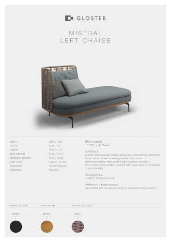 MISTRAL LEFT CHAISE